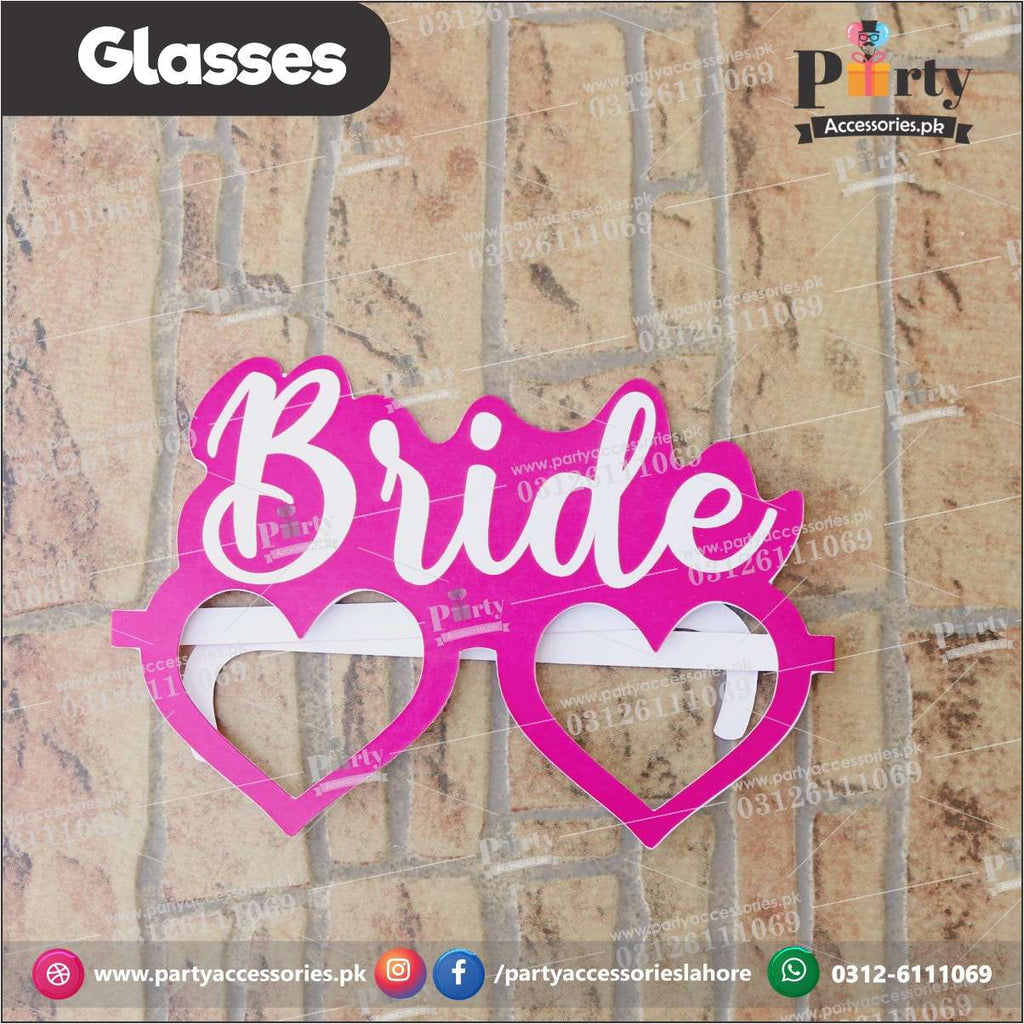 Bride glasses for Bridal shower event
