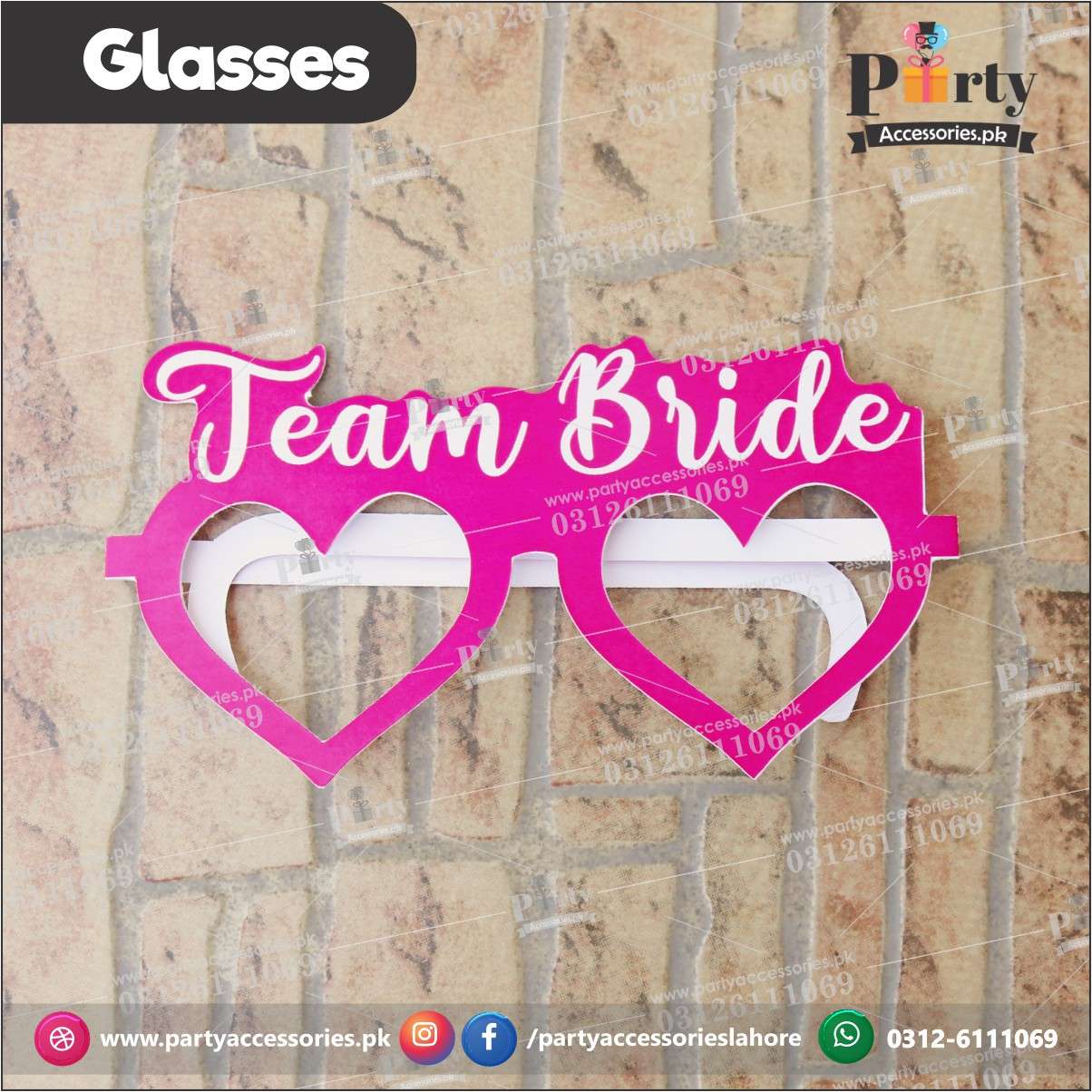 Team Bride glasses for Bridal shower event celebration