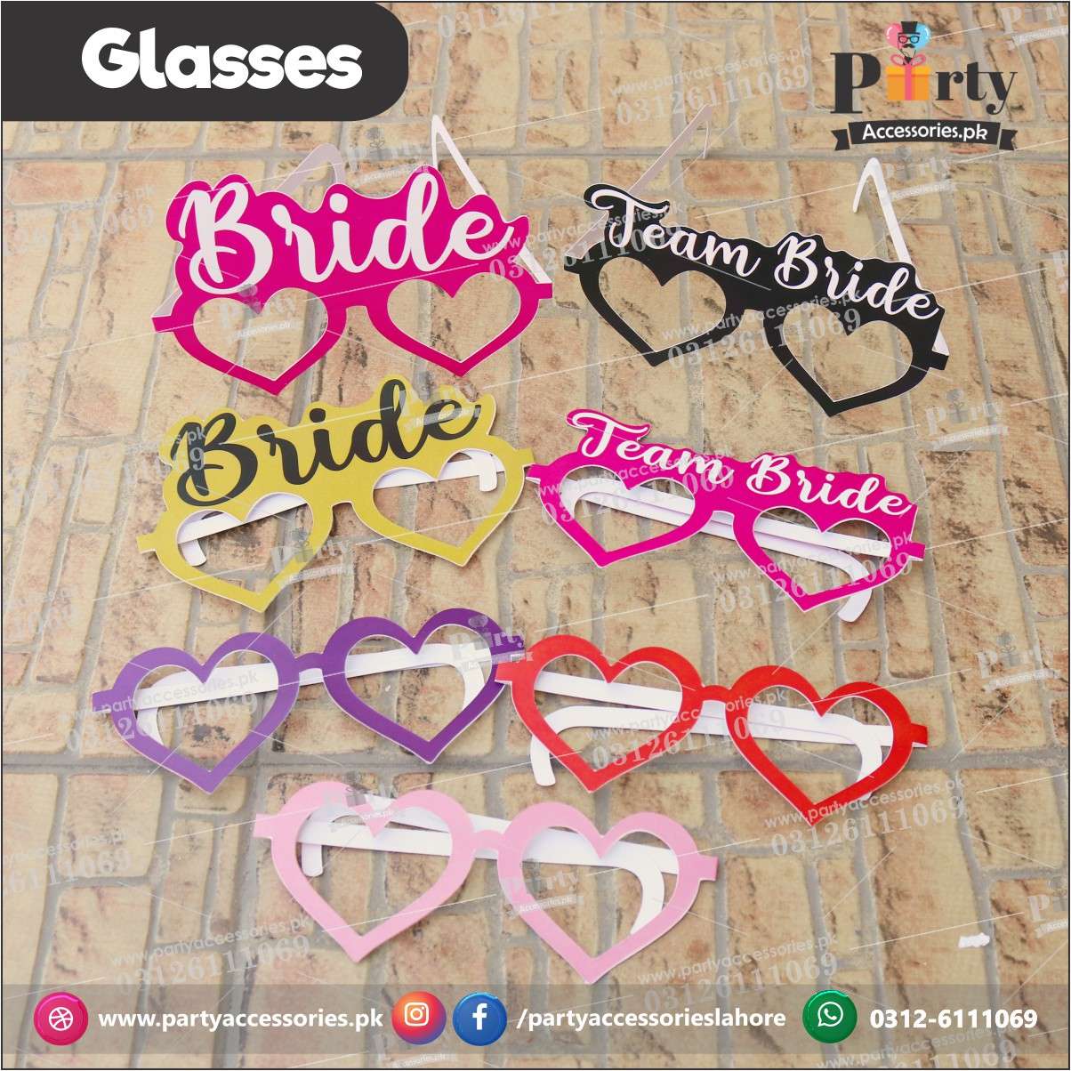Team Bride glasses for Bridal shower event celebration