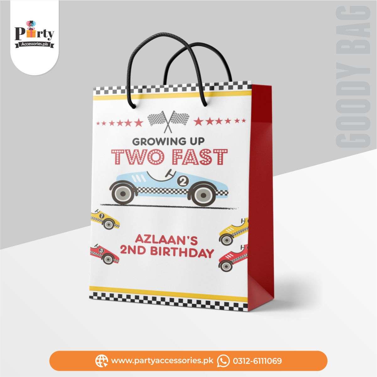 Two Fast theme Customized Goody Bags / favor bags