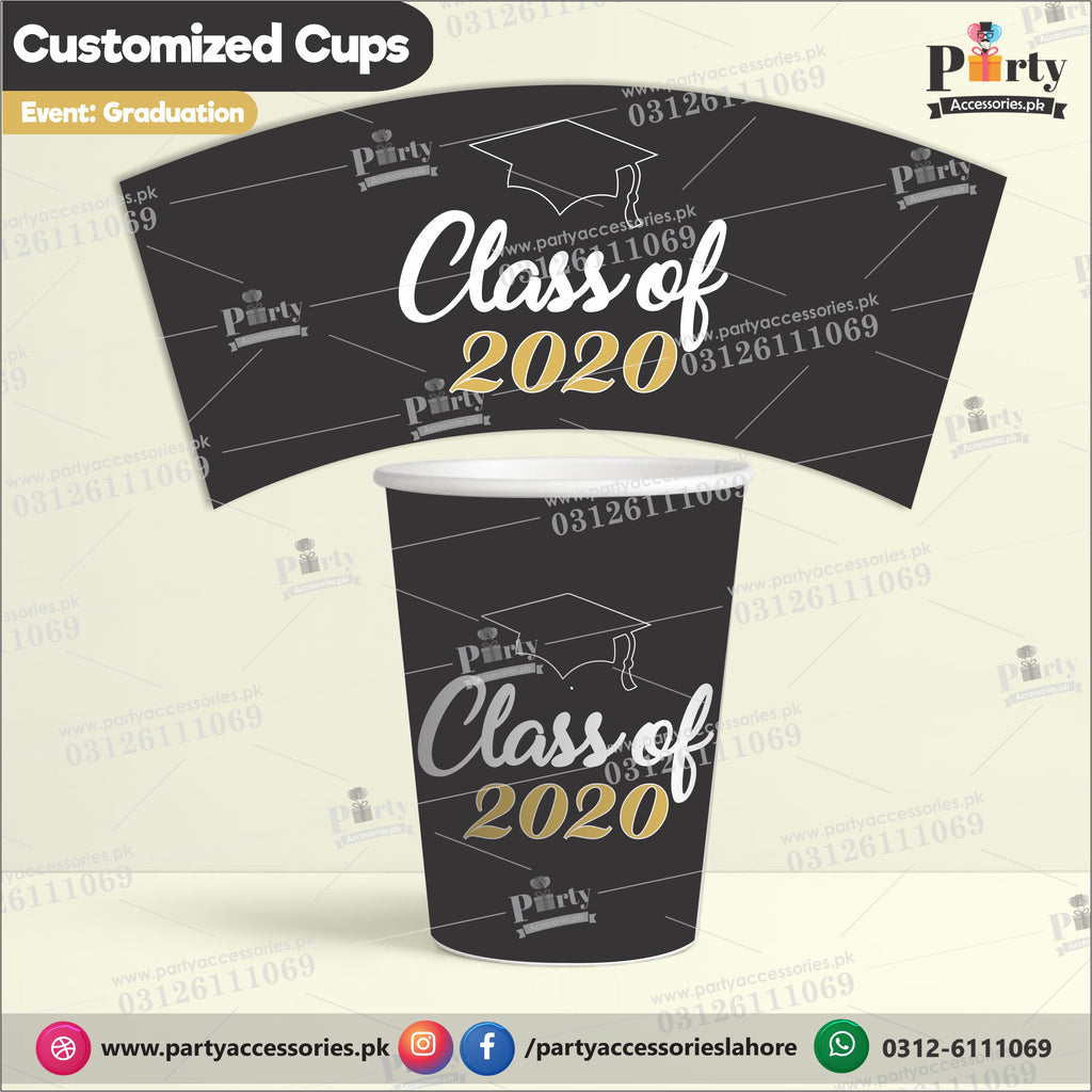 Customized disposable Paper CUPS for Graduation party