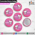 Customized Hello Kitty theme button badges