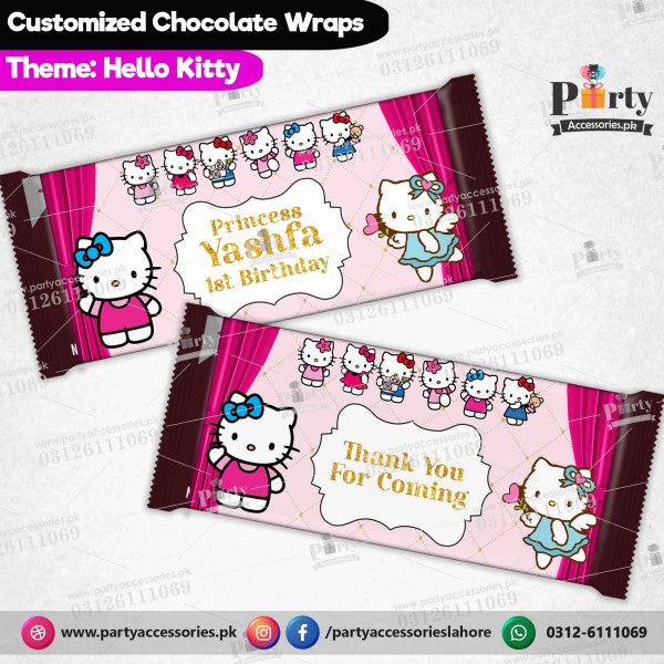 Customized Hello Kitty theme chocolate wraps 