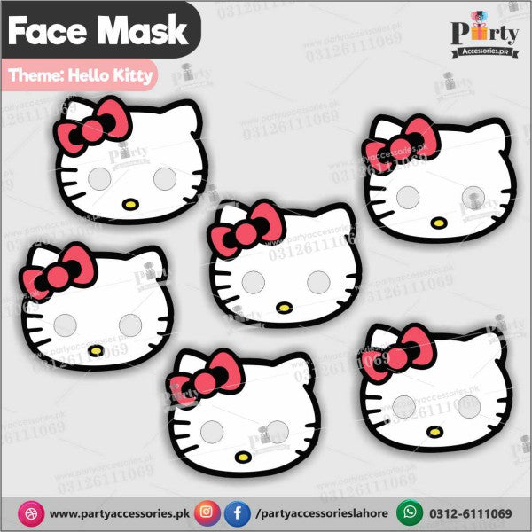 Hello Kitty theme Birthday face masks