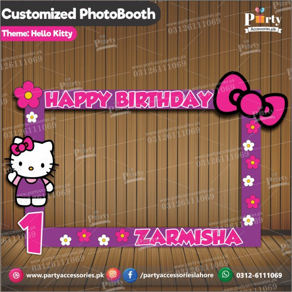 Customized Photo Booth / selfie frame for Hello Kitty  theme party