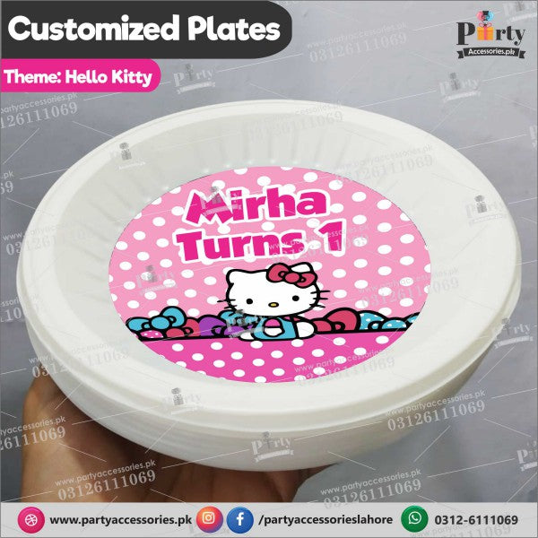 Customized disposable Paper Plates for Hello Kitty theme party