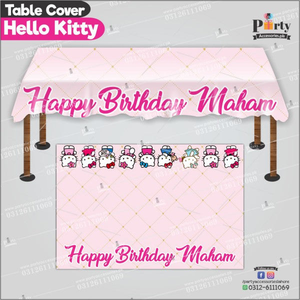 Customized Hello Kitty Theme Birthday table top sheet