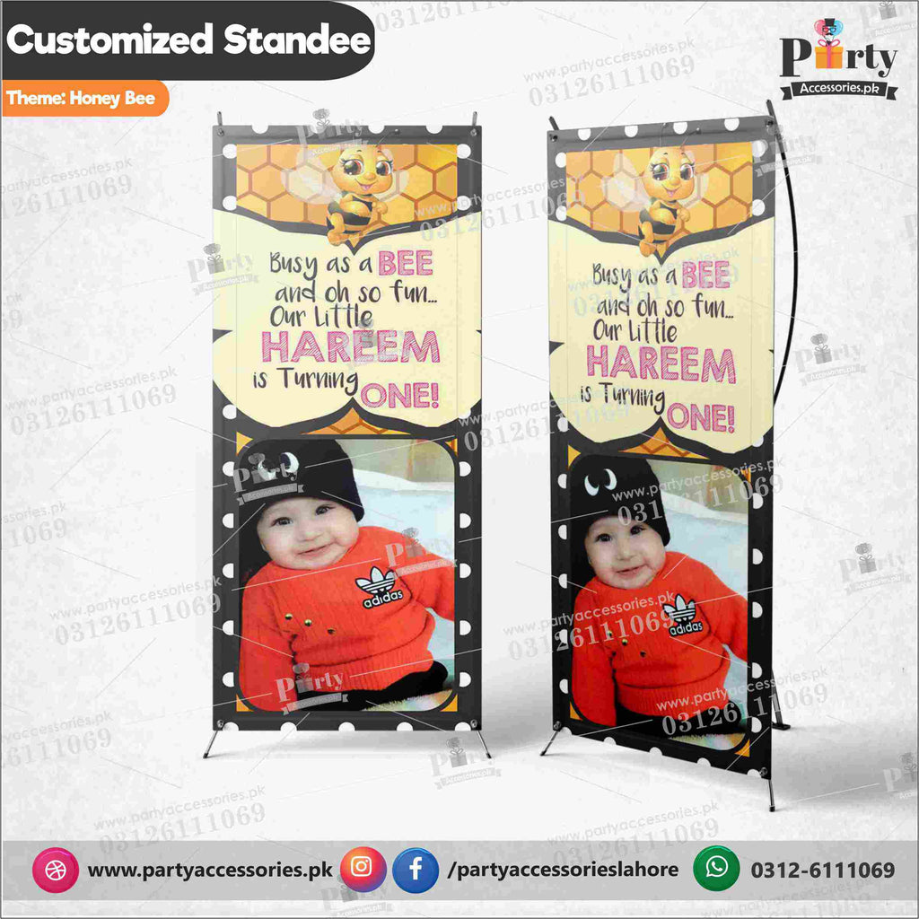 Customized Welcome Standee For Honey Bee theme party