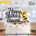 Honey Bee theme Customized wooden cake topper
