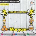 Customized Photo Booth / selfie frame for Honey Bee theme party