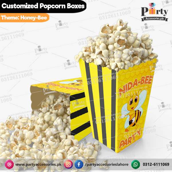 Honey bee theme Customized Popcorn boxes