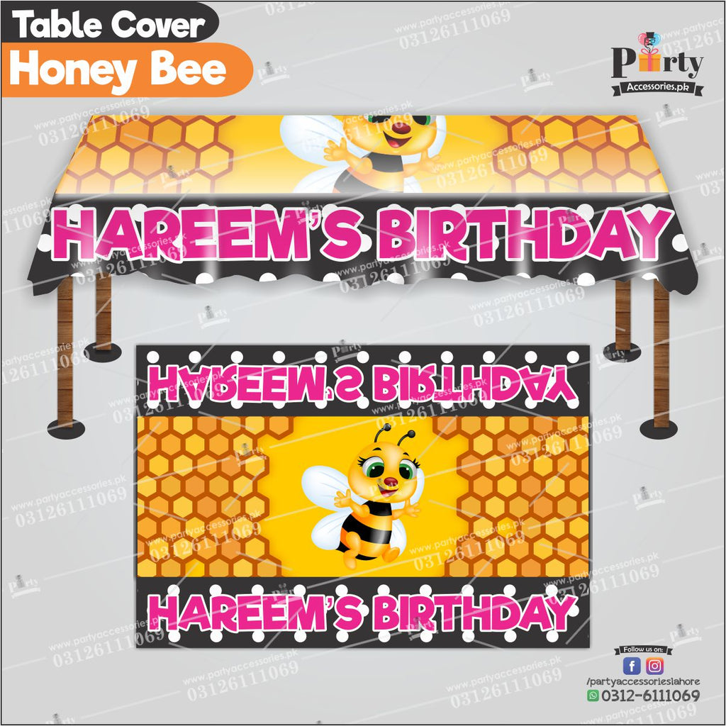 Customized Honey Bee Theme Birthday table top sheet