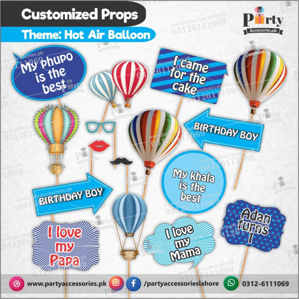 Customized props set for Hot Air Balloon theme birthday party
