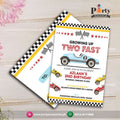 Two Fast theme birthday Party Invitation Cards customized