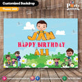Customized JAN Theme Birthday Party Backdrop