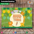Customized Jungle safari Theme Birthday Backdrop