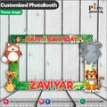 Customized Photo Booth / selfie frame for Jungle safari theme party