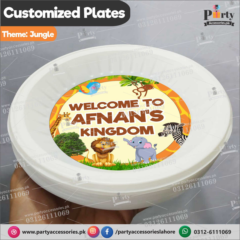 Customized disposable Paper Plates for Jungle safari theme party