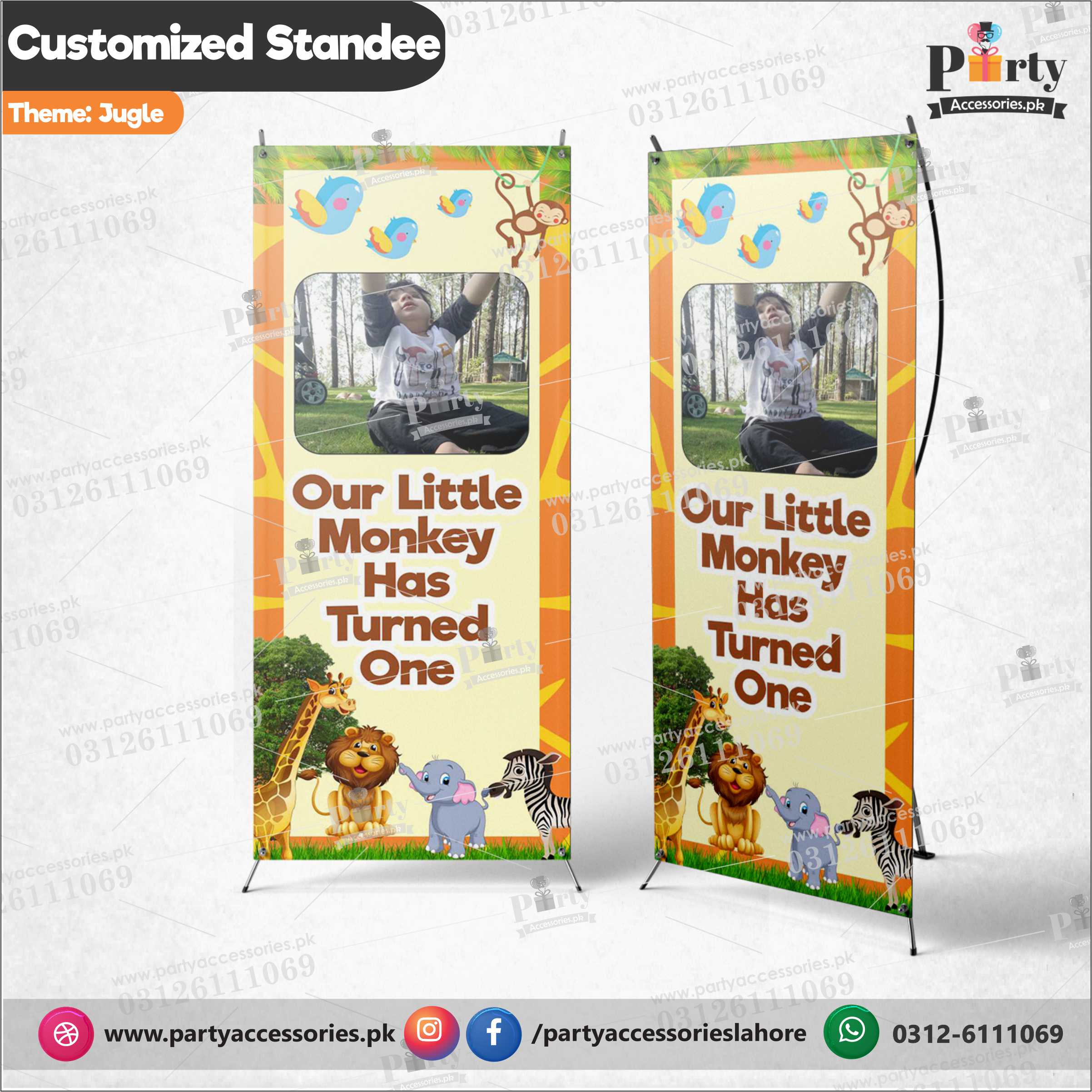 Customized Welcome Standee in Jungle safari theme party