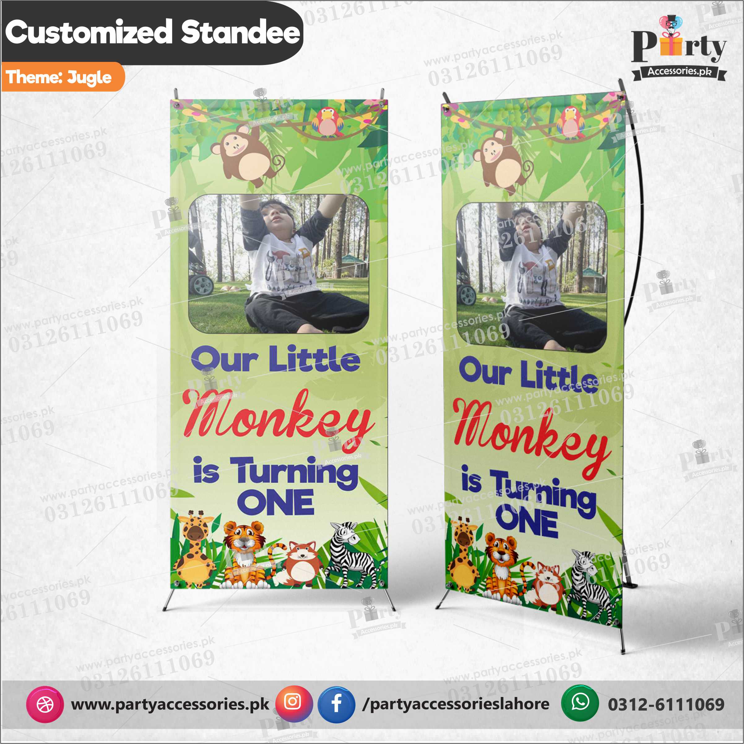 Customized Welcome Standee in Jungle safari theme party