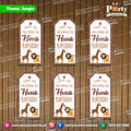 Customized Gift tags in Jungle safari theme | pack of 6