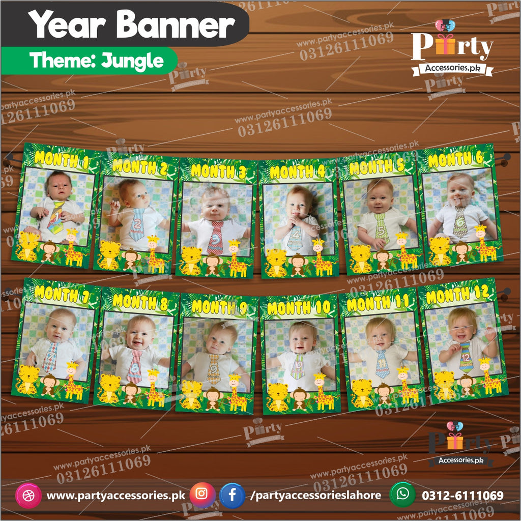 Customized Month wise year Picture banner in Jungle safari theme