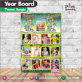 Customized Month wise year Picture board in Jungle safari theme