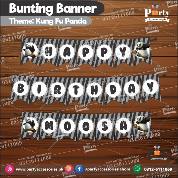 Customized Kung fu Panda theme Birthday bunting Banner
