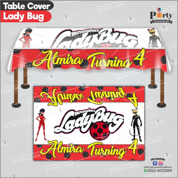 Customized Miraculous Ladybug Theme Birthday table top sheet