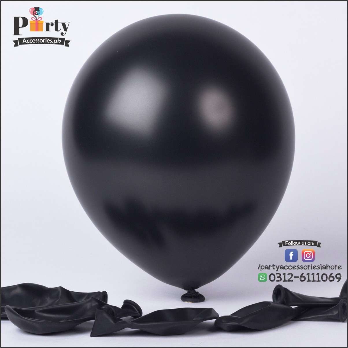 Plain Black Colored Balloons