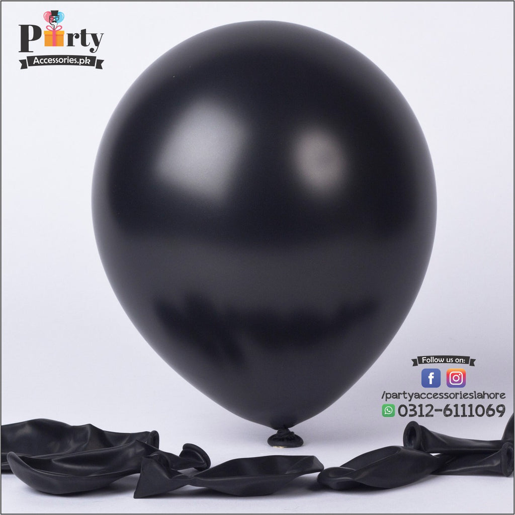 Plain Black Colored Balloons