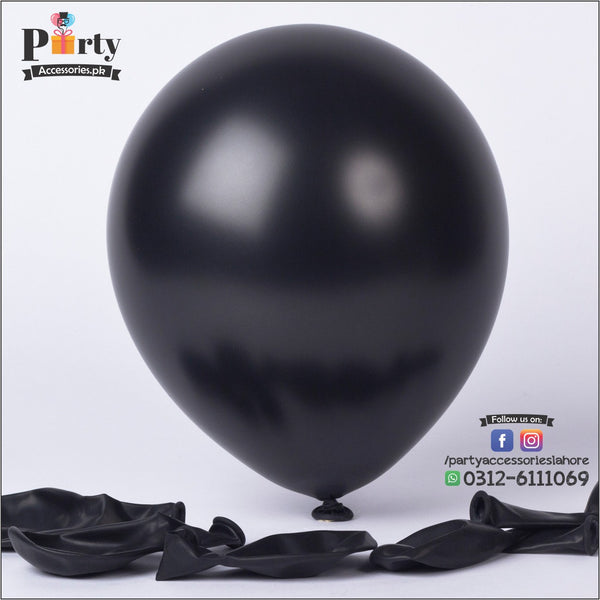 plain black balloons