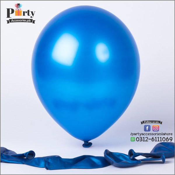 Plain Blue Balloons Solid color latex rubber balloons