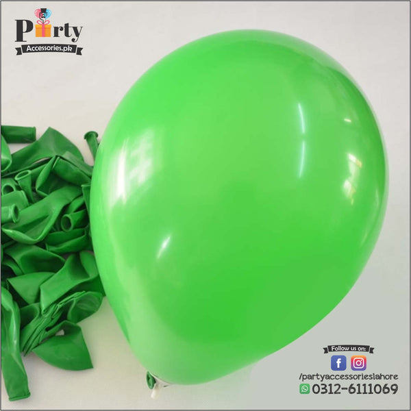 Green Balloons Solid color latex rubber balloons