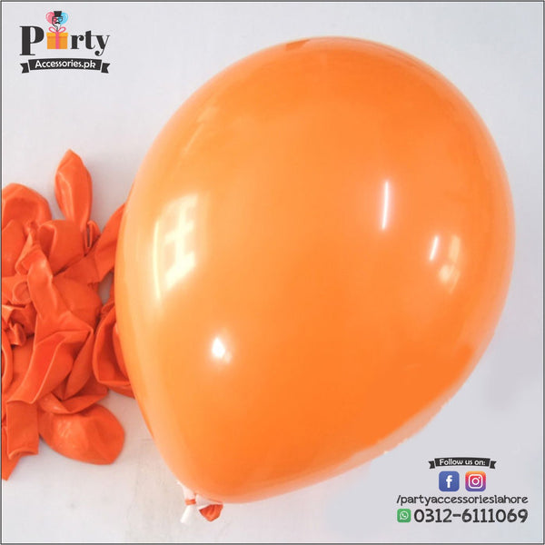 Plain Orange Balloons Solid color latex rubber balloons