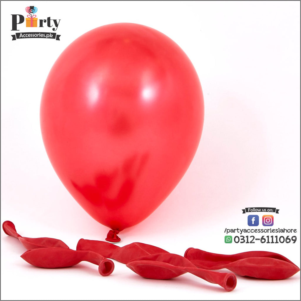 Plain Red Balloons Solid color latex rubber balloons