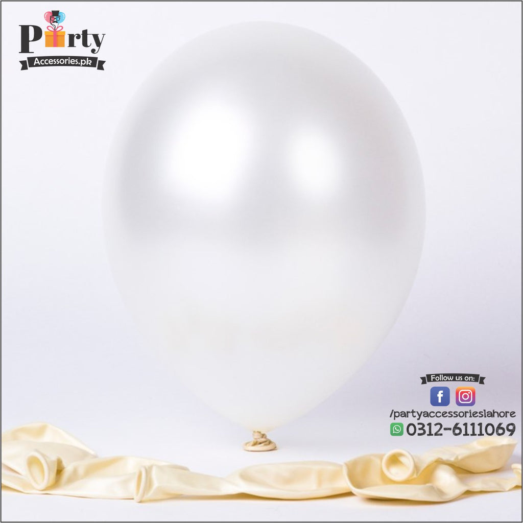 white balloons