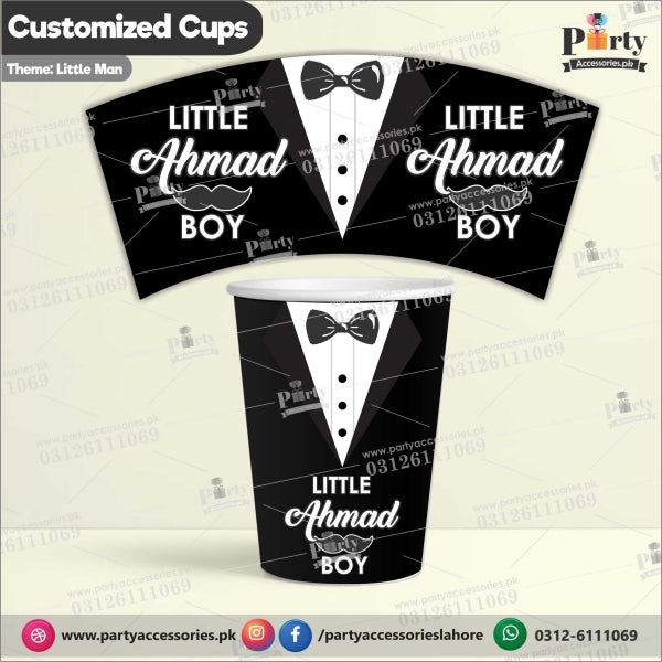 Customized Paper cups in Little Man theme