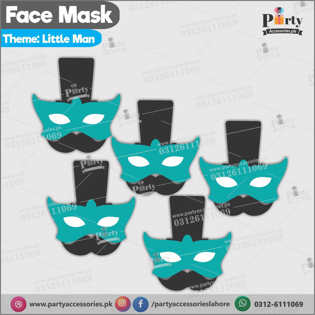 Little Man theme customized Birthday face masks