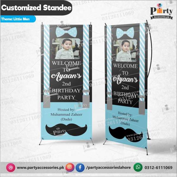 Customized Little man theme Welcome Standee