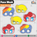 Little Pony theme face masks for Birthday parties.