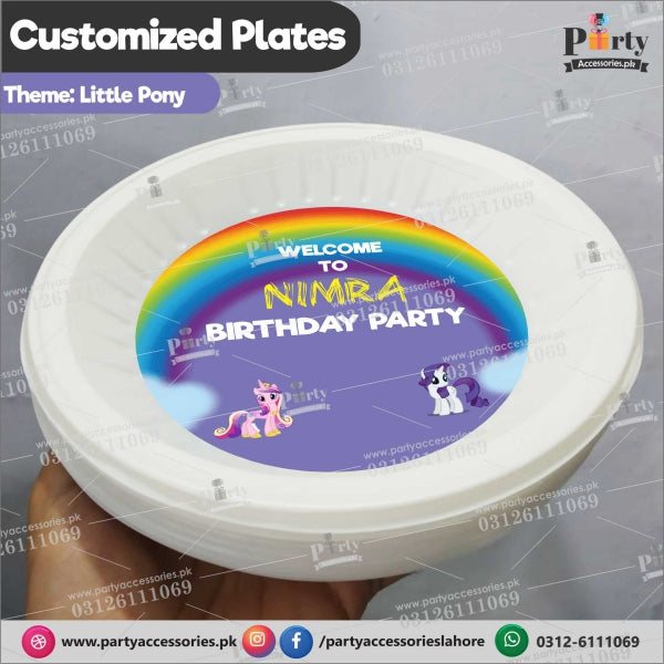 Customized disposable Paper Plates for Little Pony theme party 