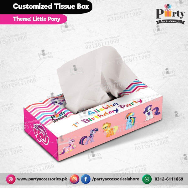 Customized Tissue Box in Little Pony theme birthday table Decor