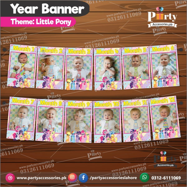 Customized Month wise year Picture banner in Little Pony theme