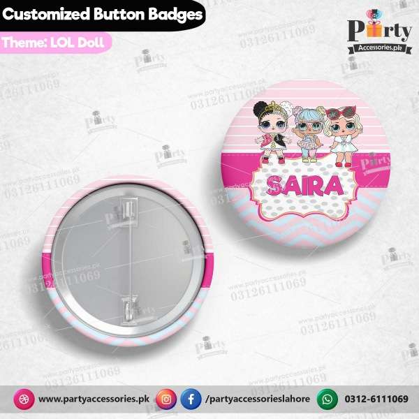 LoL doll theme birthday customized button badge