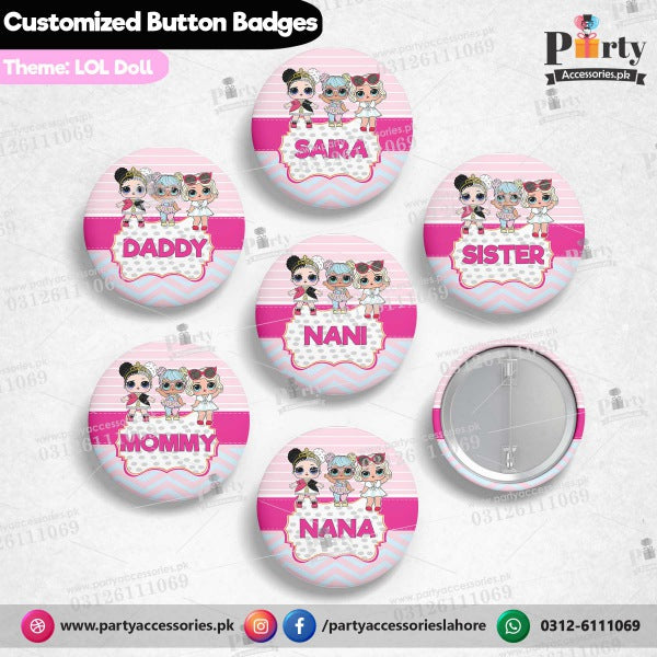 lol doll customized button badges