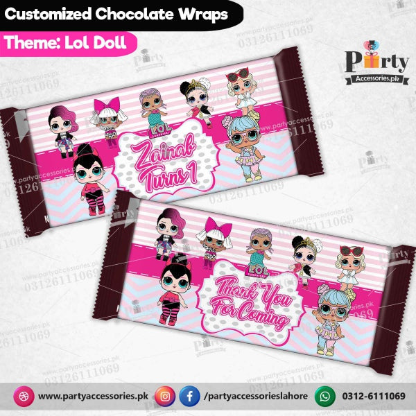 Customized LOL Doll theme chocolate wraps