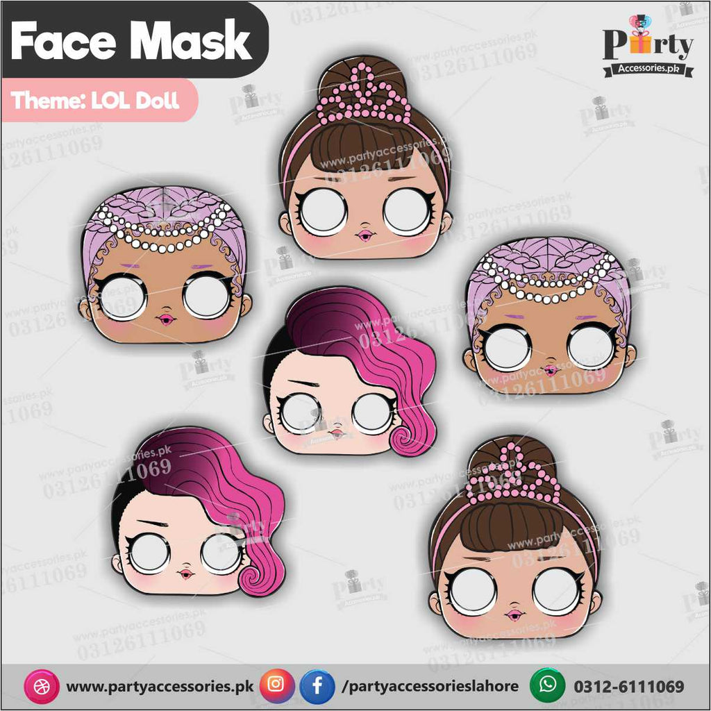 LOL Doll theme Birthday face masks
