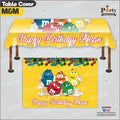 Customized M&M Theme Birthday table top sheet