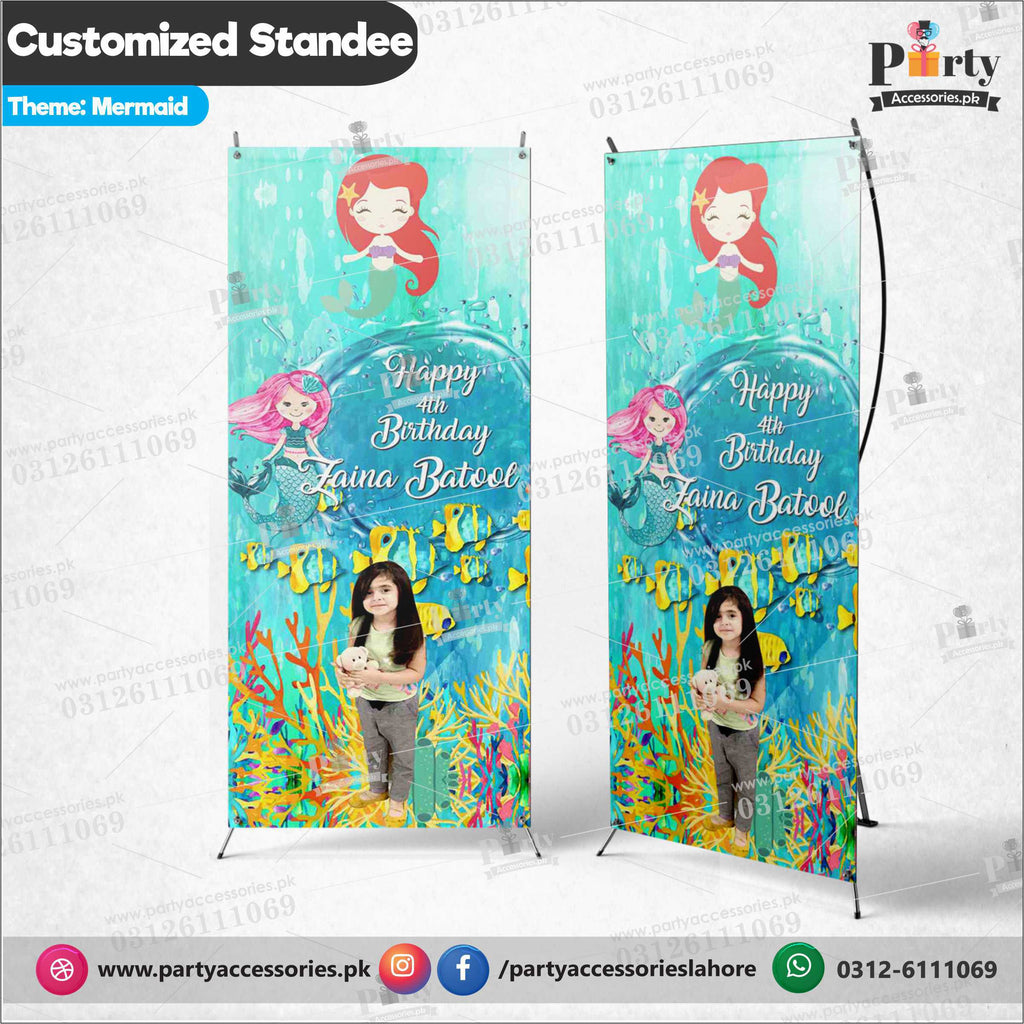 Customized Welcome Standee for Mermaid theme party